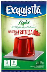 GELATINA EXQ LIGHT FRUTILLA X 25g